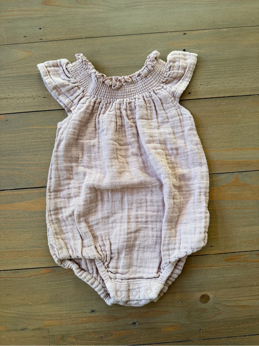 Jamie Kay Soft Pink Cotton Baby One-Piece Romper - 1 Year